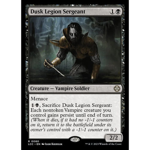 万智牌 暮影军团军士长 Dusk Legion Sergeant LCC 英文平卡 金