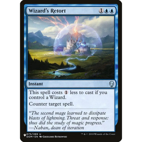 【北境卡牌】万智牌 法师驳击 Wizard's Retort LIST 英文平卡 银