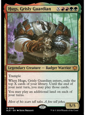 万智牌 骇人守护者哈格斯 Hugs, Grisly Guardian BLB 英文平/闪