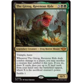 万智牌卡牌血口坐骑噬人蛙怪英文