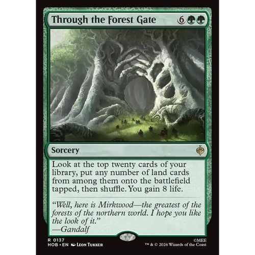 万智牌 穿越森林之门 Through the Forest Gate HOB 英文平/闪卡