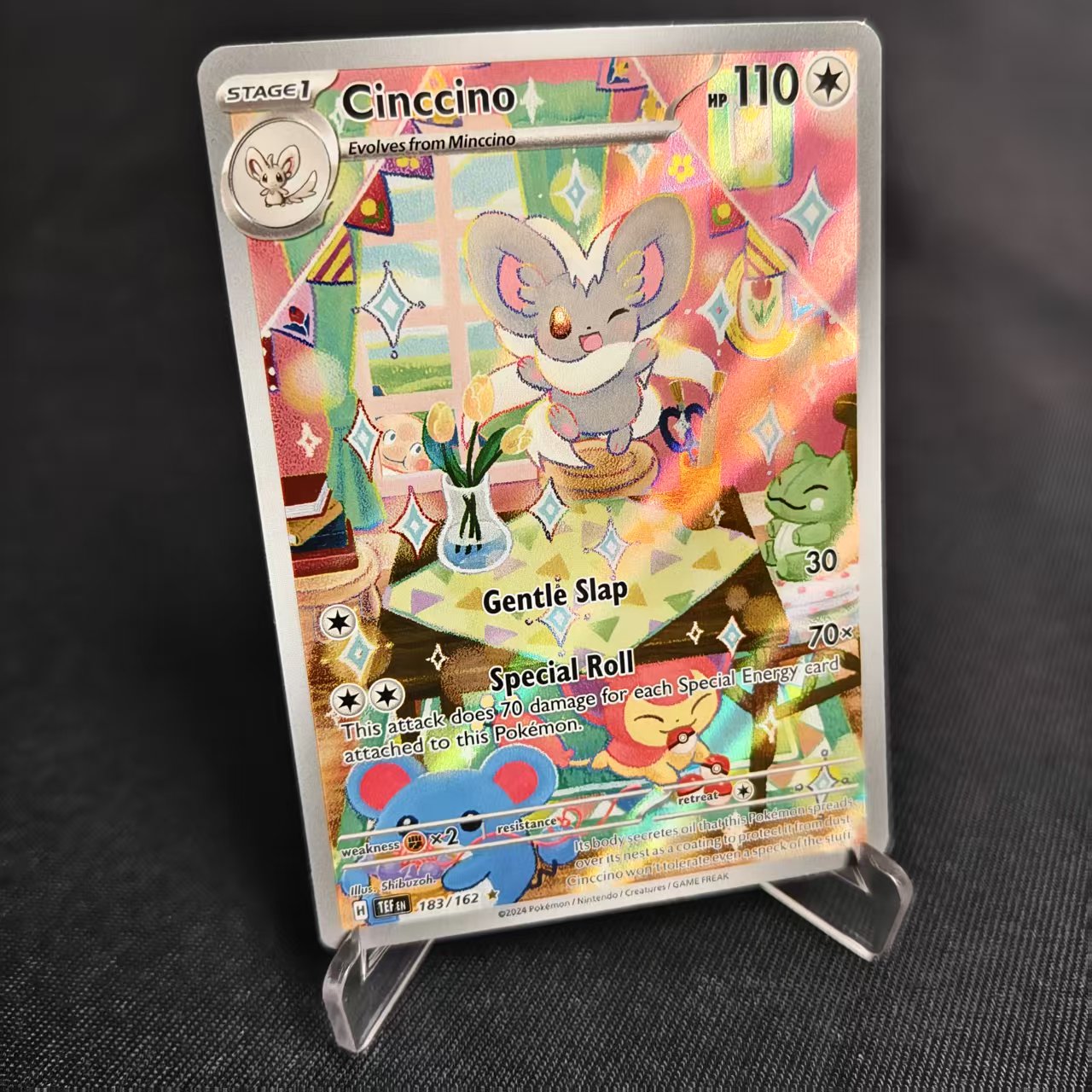 PTCG卡牌美版奇诺栗鼠AR闪183