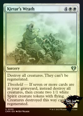 万智牌 柯塔之怒Kirtar's Wrath 英文闪 CMM指挥官大师 美印 白色
