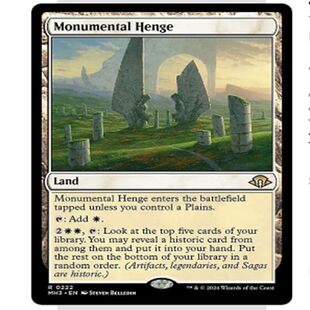 万智牌 MH3 丰碑石阵 Monumental Henge 中/英文平卡 金