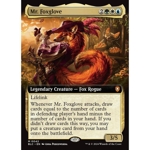 【北境卡牌】万智牌 狐袜先生 Mr. Foxglove BLC 英文平卡 金