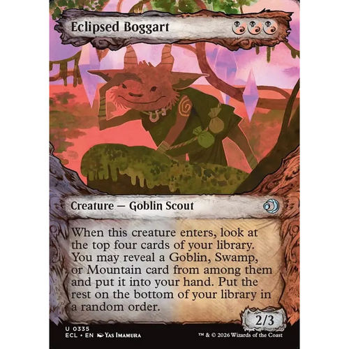 万智牌 ECL 交蚀波尬 Eclipsed Boggart 英文异画平/闪卡 银