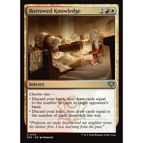 【北境卡牌】万智牌 受借知识 Borrowed Knowledge SOS 英文平/闪