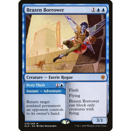 【北境卡牌】万智牌 厚颜借物灵 Brazen Borrower ELD 英文平卡