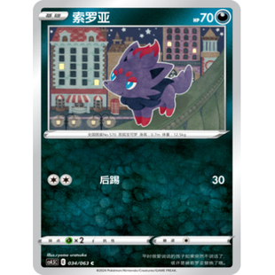 【北境卡牌】PTCG正版宝可梦 简中6.5 CS4.5 索罗亚 平/闪 C 034