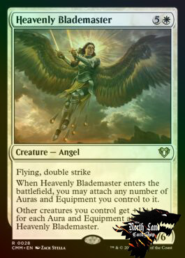 万智牌 寰宇大剑师Heavenly Blademaster英文闪CMM指挥官大师美印