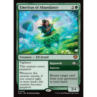 万智牌 丰饶尊贤 Emeritus of Abundance SOS 英文平/闪卡 秘稀