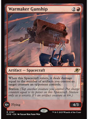 【北境卡牌】万智牌 开战炮舰 Warmaker Gunship EOE 英文平/闪金