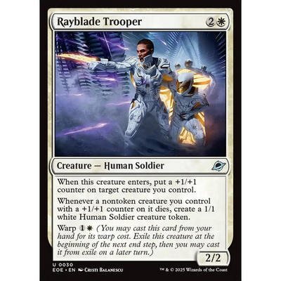 【北境卡牌】万智牌 光刃武装兵 Rayblade Trooper EOE 英文 银