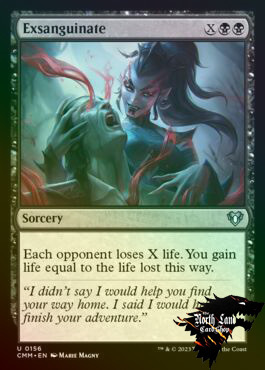【北境卡牌】万智牌 放干鲜血Exsanguinate 英文闪 CMM 美印 黑色