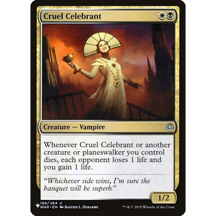 【北境卡牌】万智牌 残酷主祭 Cruel Celebrant LIST 英文平卡 银