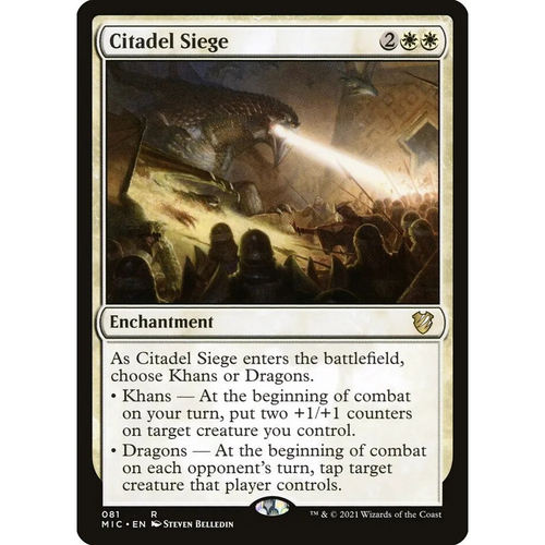 【北境卡牌】万智牌 围攻殿堂 Citadel Siege MIC 英文平卡 金