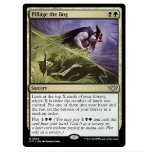 万智牌 光雷驿镖客 OTJ 掠夺腐沼 Pillage the Bog 英文日印平 金