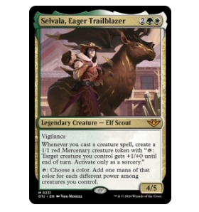 万智牌 光雷驿镖客 OTJ 开拓急锋塞瓦拉 Selvala 中英日印平 秘稀