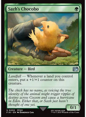【北境卡牌】万智牌 萨兹的陆行鸟 Sazh's Chocobo FIN 英文平/闪