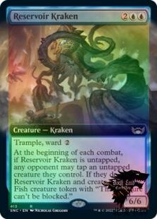 Kraken 金 万智牌 Reservoir 英文扩画平 闪卡 中 水库巨海兽 SNC