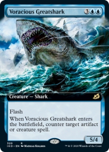 万智牌 IKO 贪餮硕鲨 Voracious Greatshark 英/日文扩画平/闪卡