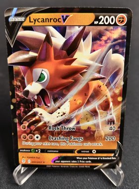 【北境卡牌】PTCG正版宝可梦 美版剑盾 EVS 鬃岩狼人V RR闪 091