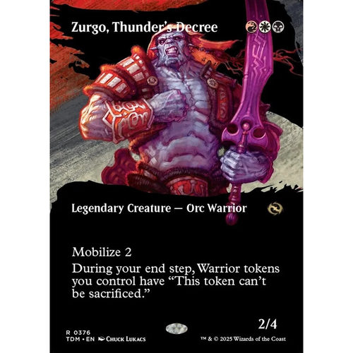 万智牌 雷霆之裁珠高 Zurgo, Thunder's Decree TDM英文异画平/闪