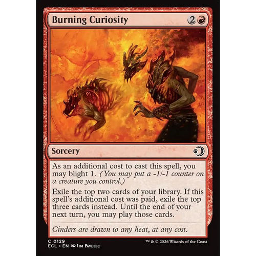 【北境卡牌】万智牌 ECL 火热究奇 Burning Curiosity英文平/闪卡