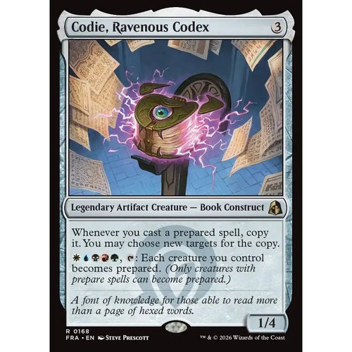 万智牌 贪婪抄本阿典 Codie, Ravenous Codex FRA 英文平/闪卡 金
