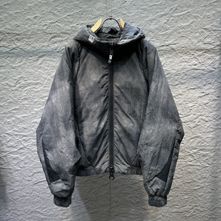 蝙蝠袖 男士 扎染宽松痞帅连帽潮牌90绒羽绒服外套高档 新品 24年冬季