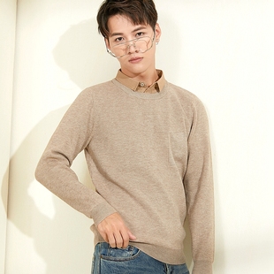 针织衫 亏本3折 修身 领毛衣潮男假两件韩版 上衣潮流青年百搭潮 衬衫