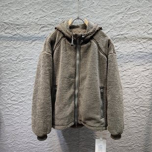 5折钜惠 潮牌冬款男女加厚保暖羊羔毛颗粒绒棉服外套夹棉连帽宽松