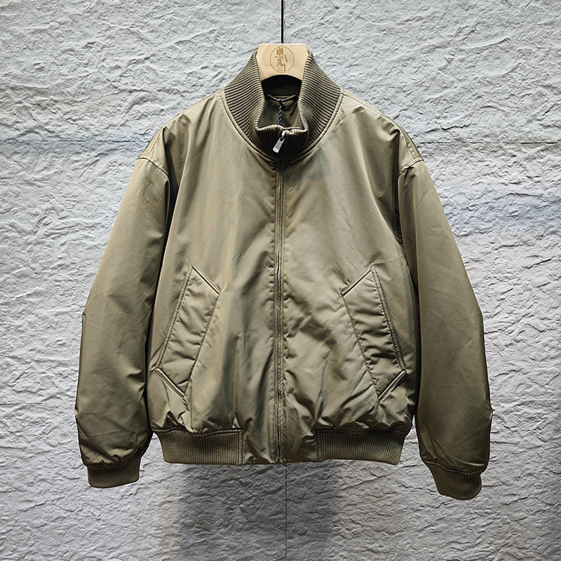 90%白鸭绒棒球领帅气飞行夹克
