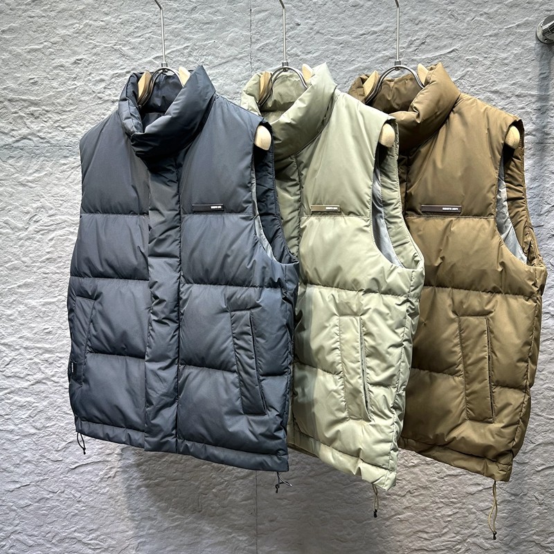 高端90鸭绒潮牌男冬季美式复古立领纯色百搭温暖背心马甲无袖外套,男装,羽绒马甲,淘宝优惠券,粉丝福利购,淘宝优惠卷