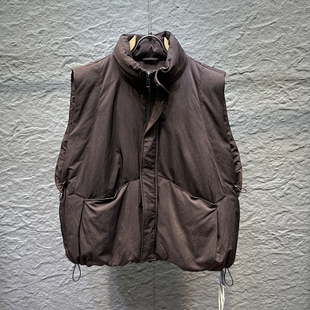 25年轻奢90白鹅绒设计感立领潮流男士休闲百搭羽绒马甲宽松潮牌