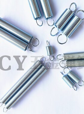 拉簧带钩 弹簧强力活钩拉伸弹簧 大小拉簧长短挂钩弹簧 镀锌拉簧