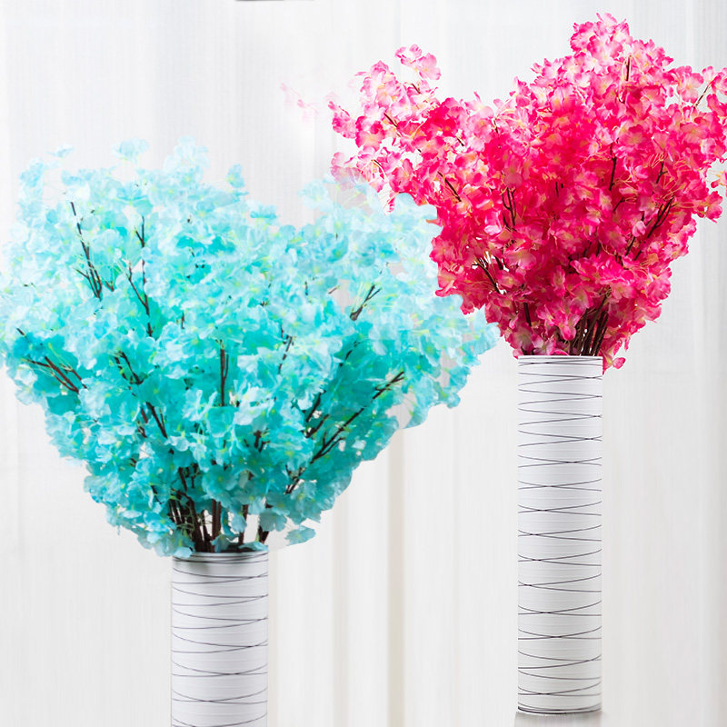 仿真樱花枝樱花树桃花枝婚庆装饰花树枝道具仿真绢花客厅落地包邮