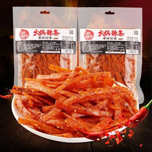 拉面辣片小辣丝辣棒素肉面筋