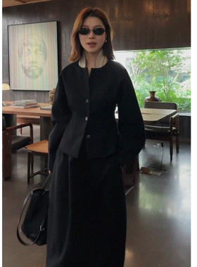 COLINE CONCISE 廓形拼接立领西装外套女现代美学25秋季22030#