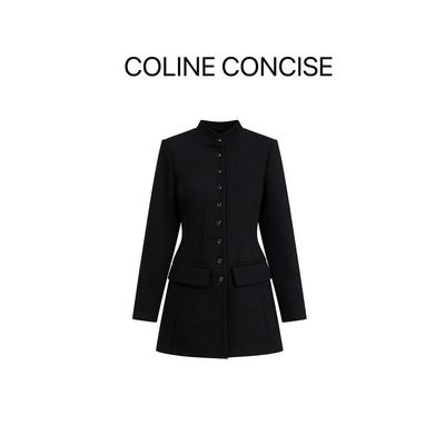 COLINE CONCISE 立领单排扣通勤西装外套女25FW