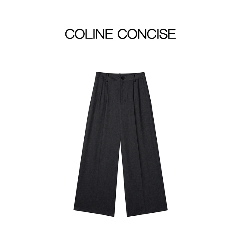 COLINE CONCISE 直筒西装裤设计女休闲裤子25秋季66187