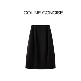 COLINE CONCISE 廓形高级感黑色半身裙显瘦半裙女25秋季#