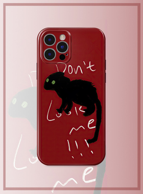 2024年新款红色适用软壳16苹果15pro Max原创14Plus精孔13艺术12个性11手机壳全包防摔潮流小众创意