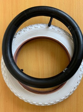 迪卡侬儿童自行车14寸内胎外胎轮子轮胎整套白色加厚16寸20寸通用