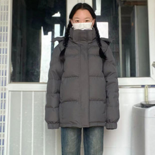 中戏羽绒服女短款2025新款冬季加厚情侣东北极寒超厚面包服男原版