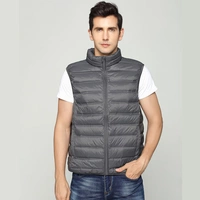 Mới không có lỗ kim xuống vest nam đoạn ngắn mùa nhẹ và mùa đông lỏng kích thước lớn vest trắng vịt xuống vest - Dệt kim Vest áo vest nam body