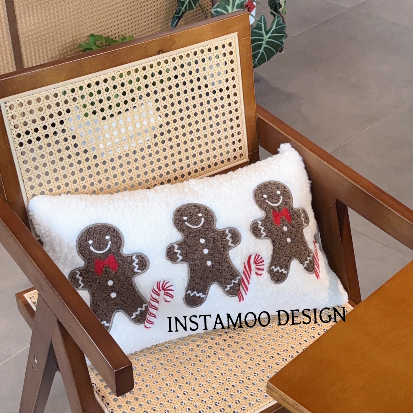 原创新品圣诞抱枕可爱雪花靠垫