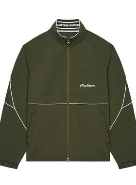 代购MALBON GOLF男士运动夹克防风透气保暖耐磨绿色尼龙材质