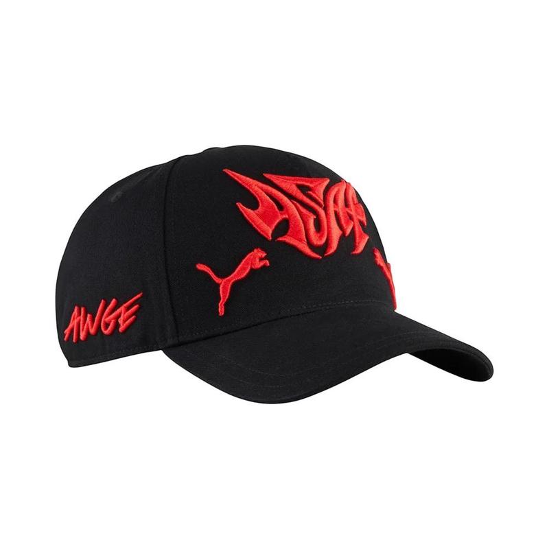 海外代购Puma/彪马男士帽子遮阳弯檐刺绣黑色街头日常嘻哈潮牌