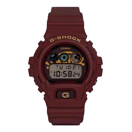 代购G-SHOCK男女腕表夜光计时闹钟防震红色树脂防水矿物玻璃运动